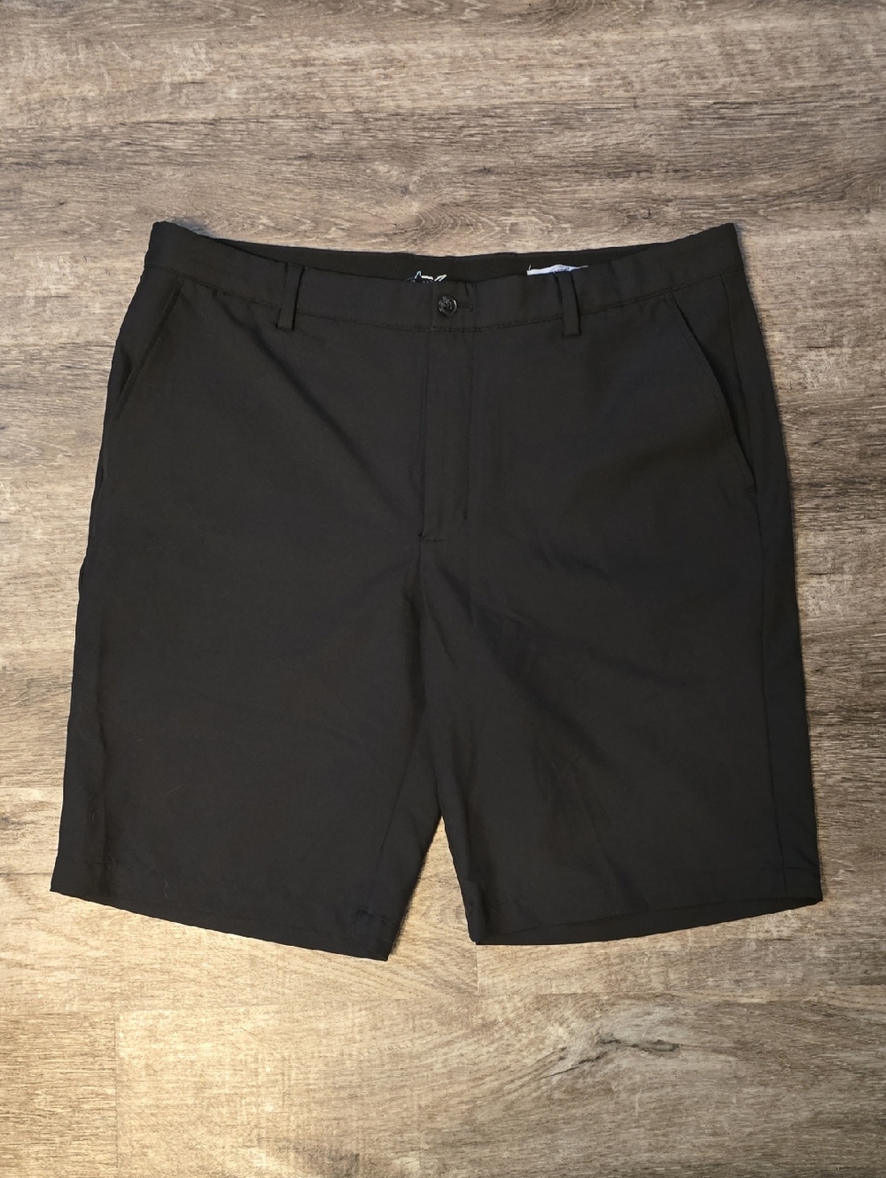 Greg Norman Collection Black Flat-Front Performance Shorts